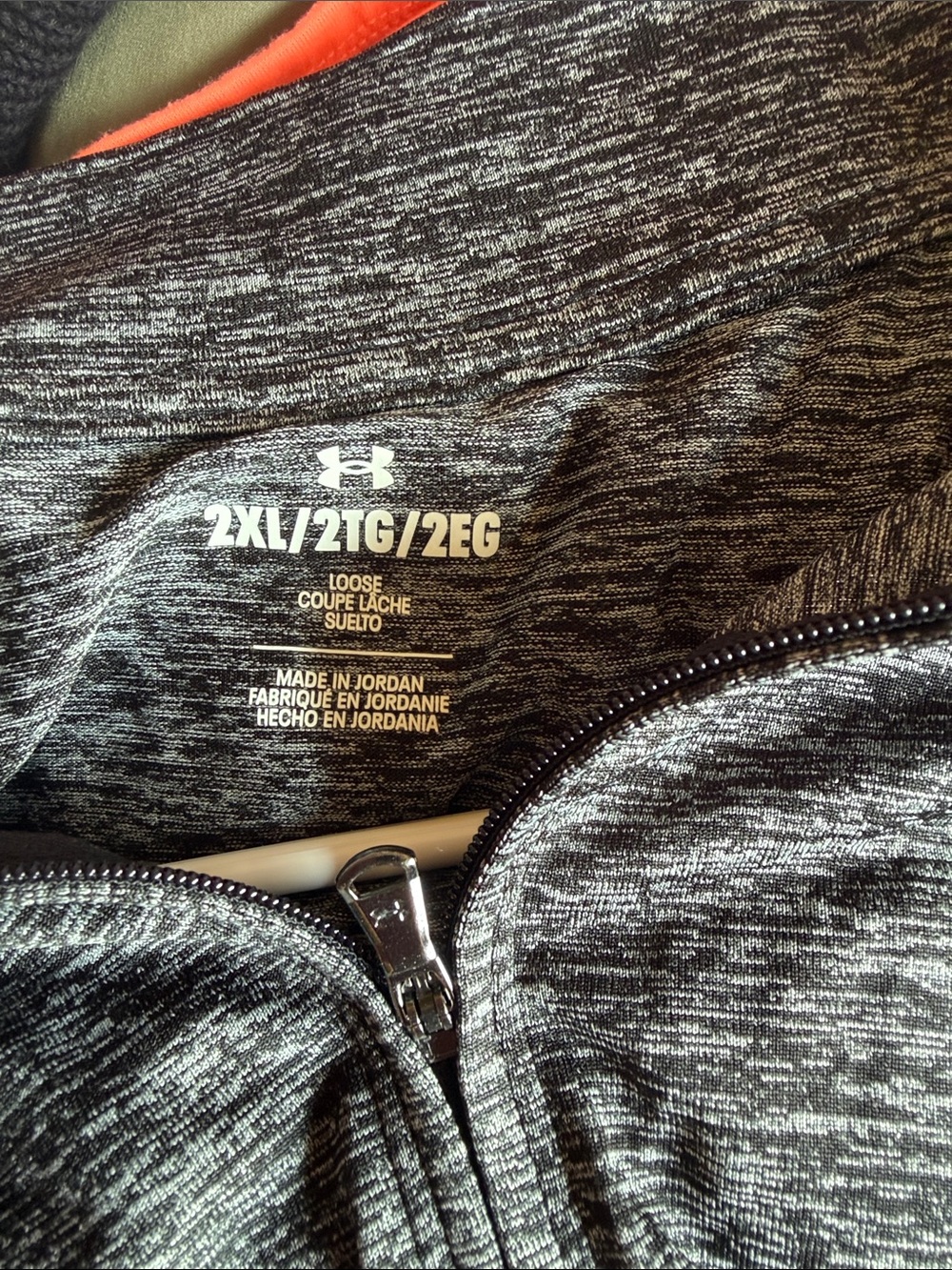 Under Armour Black & Gray Heathered Quarter-Zip Pullover - Picture 2 of 2